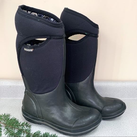 Bogs Shoes - BOGS black Plimsoll tall winter snow boots, 7.